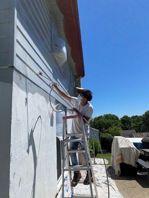 exterior paint spraying